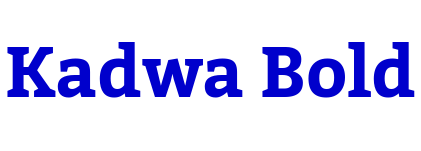 Kadwa Bold font